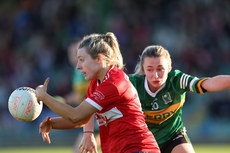Ciara McCarthy in action against Maire O'Callaghan 5/2/2024