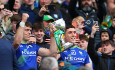 David Clifford and Joe O’Connor lift the trophy 3/4/2022