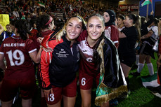 Lillian Nasrah celebrates after the game with Lolo Naser 15/5/2024