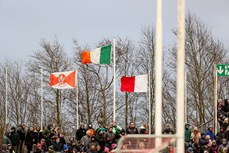 A view of the flags in Celtic Park 4/2/2024