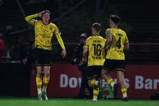 Chris Forrester celebrates after scoring his side's first goal of the match 14/10/2024