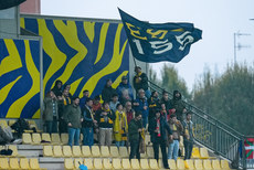 Zebre fans watch on during the game 19/10/2024