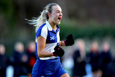 Gaby Lewis celebrates her side winning the penalty shoot-out 8/2/2019