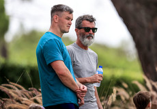 Johnny Sexton chats with Roy Keane 9/8/2023
