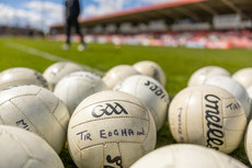 Tyrone footballs on the pitch 28/4/2024