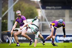 Sean Harkness challenge for the ball with Padhraic Linehan and Michael Roche 13/10/2024