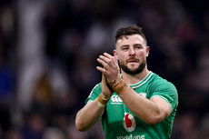 Robbie Henshaw applauds the fans after the game 2/2/2024