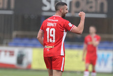 Joe Gormley celebrates scoring a goal 9/11/2024