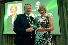 Sheila Gillick, inducted to the Basketball Ireland Hall of Fame, receives her award 18/5/2024