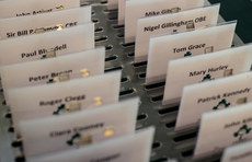 A view of the name tags at the event 14/3/2023