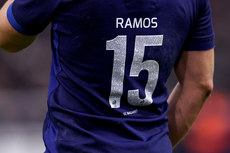 A detailed view of Thomas Ramos’ jersey 2/2/2024