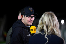 Dai Flanagan talks to the media after the game 29/3/2024