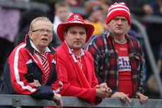 Cork fans during the game 4/2/2024