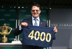 Aidan O’Brien celebrates his 4000th career win after winning with Henry Longfellow 10/9/2023