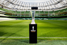 A view of the Europa League Trophy 16/4/2024