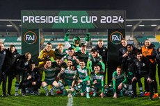 Shamrock Rovers’ celebrate winning the President’s Cup 9/2/2024