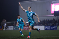 Dylan Watts celebrates after scoring his side's first goal of the match 27/10/2024