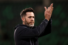 Stephen Bradley applauds the fans after the game 20/5/2024