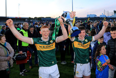 Rob Stack and Eddie Healy lift the cup 1/5/2024 