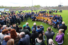 Roscommon players celebrate with the cup 4/5/2024