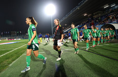 The Northern Ireland team come out before the game 25/10/2024