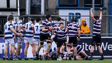 Cathal Martin and Ray Meade celebrate their team scores the opening try  13/3/2023