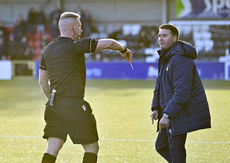 David Healy gets a red card from referee Chris Morrison 
12/10/2024