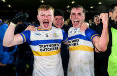 Peter Og McCartan and Darragh Canavan celebrate winning 25/10/2024