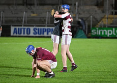 Conor Coyle celebrates with a teammate as Joseph McLaughlin olooks dejected 16/11/2024