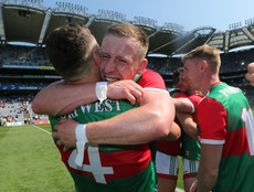 Michael Plunkett and Ryan O'Donoghue celebrate after the game 25/7/2021