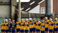 The Clare team stand for the national anthem 15/5/2023 