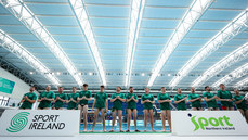 The Ireland team stand for the presentations 21/5/2023 