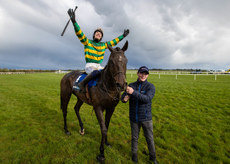 Paul Townend celebrates winning the Irish Grand National 10/4/2023