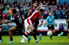 Cian Kavanagh shoots on goal late in the game 28/6/2024