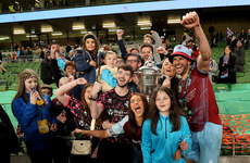 Adam Foley celebrates with his family 10/11/2024