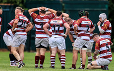 Tullow huddle after conceding a try 16/9/2023