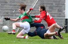 Tamara O'Connor is tackled by Martian O'Brien and Eimear Meaney 24/3/2019