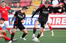 Paul O'Neill in action with Jordan Stewart and Harry Franklin 19/10/2024