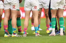 The Ireland Men's Senior Team donning Down Syndrome Ireland's 