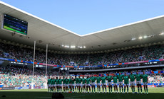 The Ireland team during the anthems 9/9/2023