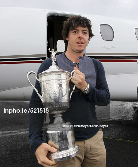 Golfer Rory Mcilroy Arrives At George Best City Ai Inpho Photography
