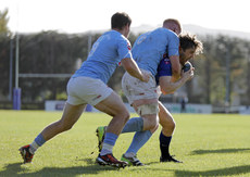 Richie Fahy is tackled by Des Fitzgerald and Neil Cronin  19/10/2024