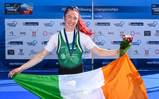 Siobhán McCrohan celebrates after winning gold 8/9/2023