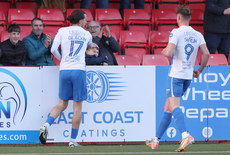 Jamie Glackin celebrates after scoring a goal 10/11/2024