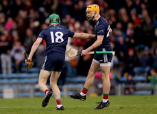 Eoin Connell celebrates with goalscoer Paul McCahey 13/10/2024