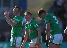 James Laverty, Jamie Gribbin, Kevin McShane react to the referee’s decision 10/11/2024