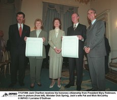 Jack Charlton and Mary Robinson 7/12/1996