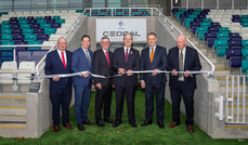 Jarlath Burns and Thomas Byrne T.D cut the ribbon on Cedral St Conleth's Park 27/10/2024