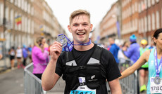 Mark Keegan celebrates with his medal 27/10/2024