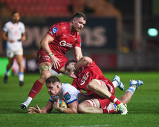 Cobus Wiese is tackled by Max Douglas 18/10/2024 